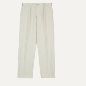 Drake's - Ecru Heavy Cotton Twill Games Trousers - Size 30